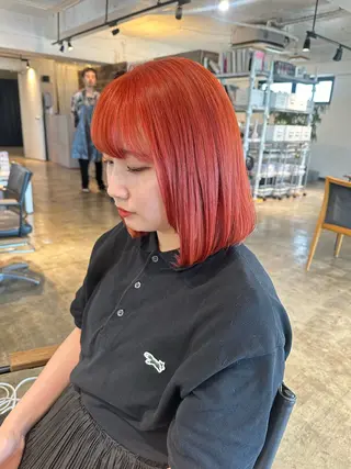 ミディアム カラー ✨艶ブリーチカラー ✨四ノ宮裕己のヘアスタイル