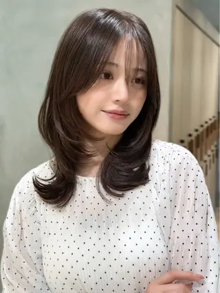 ミディアム カラー 🦋韓国風レイヤー/ 艶髪矯正🦋凛太郎のヘアスタイル