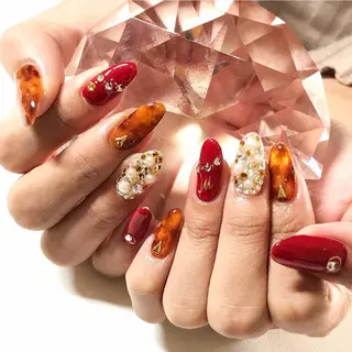 ネイル 渋谷／チップ長さ出し 👑アプレgel-xのネイルデザイン