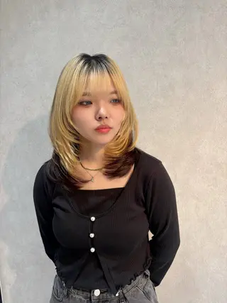 ミディアム 松原香乃 撮影モデル募集のヘアスタイル
