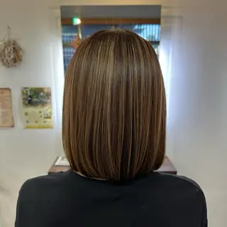 ミディアム カラー 💜推しインナー カラー/菊池柊真💜のヘアスタイル