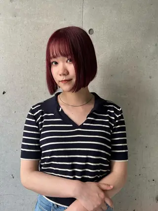 ミディアム カラー 美髪・シールエクステ ホソタニリョウコのヘアスタイル