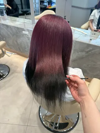 ロング カラー 木村 智美のヘアスタイル