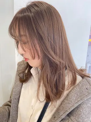 ミディアム カラー ヘアアレンジ 天神レイヤーカット No.1💖マユカのヘアスタイル