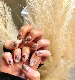 ミディアム カラー パーマ ヘアアレンジ ネイル マツエク・マツパ el. by Aoのネイルデザイン