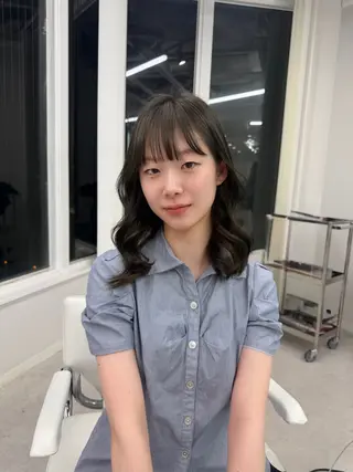 セミロング カラー 大阪梅田/ イマムラミヅキのヘアスタイル