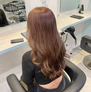 ロング 🤎モテ髪&透明感 ミルクティー🥣🤎のヘアスタイル