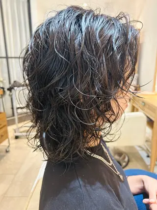 ミディアム パーマ 大人の似合わせカット 髪質改善 ASUKAのヘアスタイル