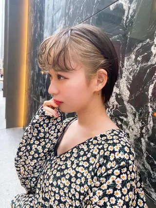 ショート 美髪矯正透明感カラー 江川 和輝のヘアスタイル