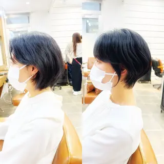 ショート カラー 👑銀座ショート/ 絶壁補正/金子涼👑のヘアスタイル