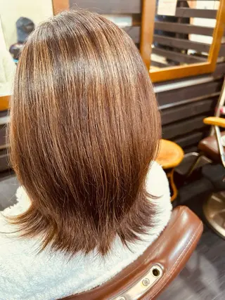 ミディアム カラー 竹内 幸生のヘアスタイル