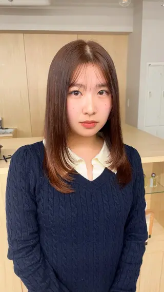 ロング カラー moka/ブリーチ /カットのヘアスタイル