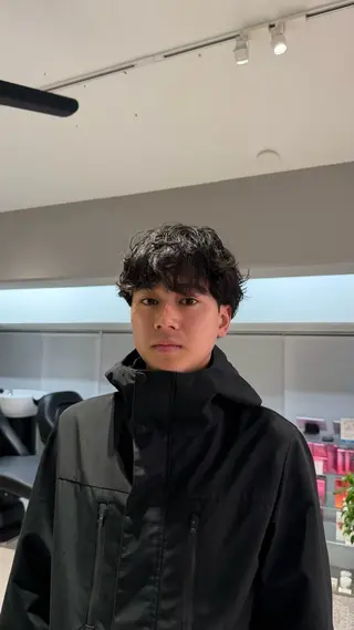 ショート パーマ メンズ naturalカラー / Rukaのヘアスタイル