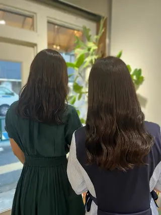 ロング カラー saaya💙 レイヤーカットのヘアスタイル
