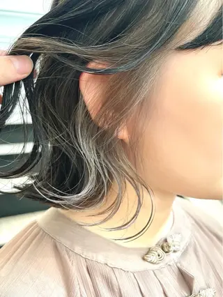 ミディアム カラー 髪質改善カラー ショートボブ専門のヘアスタイル