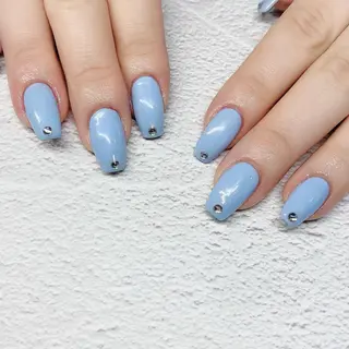 ネイル 渋谷／チップ長さ出し 👑アプレgel-xのネイルデザイン