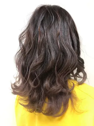 セミロング カラー 似合わせ レイヤー須川のヘアスタイル
