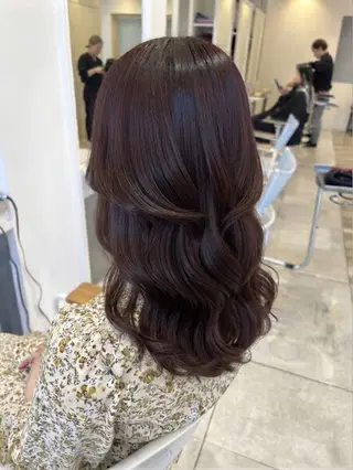 セミロング カラー 🌸韓国ヘア・ 艶カラー🎀安井🌸のヘアスタイル