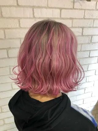 ミディアム カラー パーマ ヘアアレンジ メンズ キッズ ネイル マツエク・マツパ 新宿/髪質改善/ 美髪矯正✨浅江通友のヘアスタイル