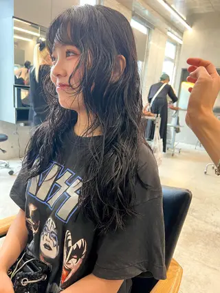 セミロング パーマ sakoda shunkiのヘアスタイル