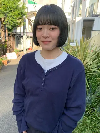 ショート カラー ボブ/顔まわりカット 💫大澤奈緒美のヘアスタイル