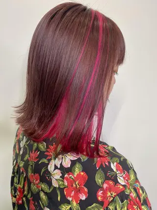 ミディアム カラー ヘアアレンジ 【艶髪×韓国風】 毛流れ職人 RYOのヘアスタイル