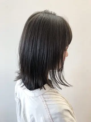ミディアム SET-UP北長瀬 Yurukiのヘアスタイル
