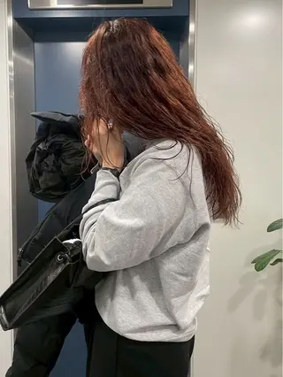 ロング カラー 縮毛矯正募集🔥 西梅田/六角一咲のヘアスタイル