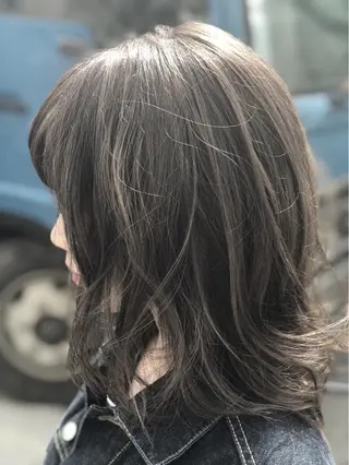 ミディアム YOFAhair芦屋 峰★カラーリストのヘアスタイル