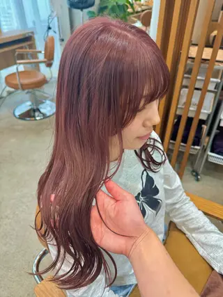 セミロング カラー 🧡ボブ/うる艶カラ ー🩵　さくら🌸のヘアスタイル
