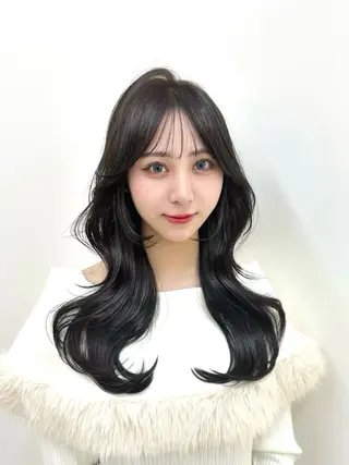 ロング カラー 🇰🇷韓国風くびれ ヘア🇰🇷中村優大のヘアスタイル