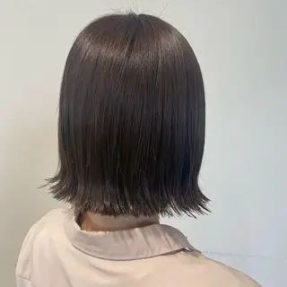 セミロング カラー BLOCK hair makeのヘアスタイル