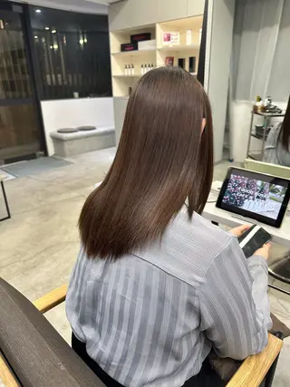 ロング 絶対綺麗な暖色カラー 🎯あります✨増渕✨のヘアスタイル