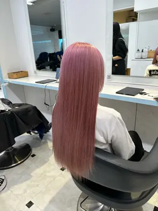 ロング カラー 透明感×似合わせ ピンクヘアsyuyaのヘアスタイル