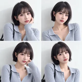ショート カラー パーマ 🦋韓国風レイヤー/ 艶髪矯正🦋凛太郎のヘアスタイル