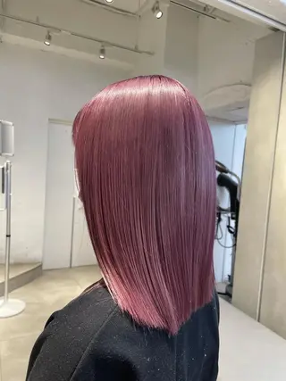 カラー 🎀ボブ+ハイトーン シュカ👶🏻のヘアスタイル