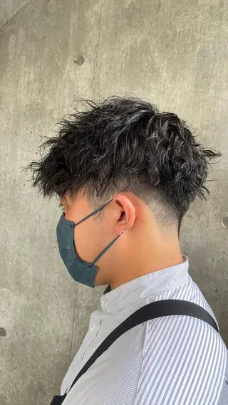 パーマ メンズ もりたみかこ 美容師お休み中のヘアスタイル