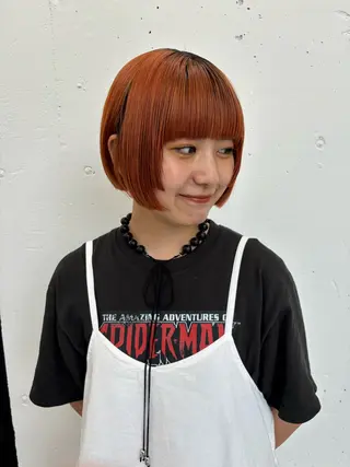 ミディアム カラー ヘアアレンジ 夕羽夢🍓矢場/ JILLSTUDIOのヘアスタイル