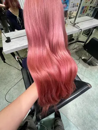 ロング 💖推しカラー💖 オタク美容師✂ゆづきのヘアスタイル