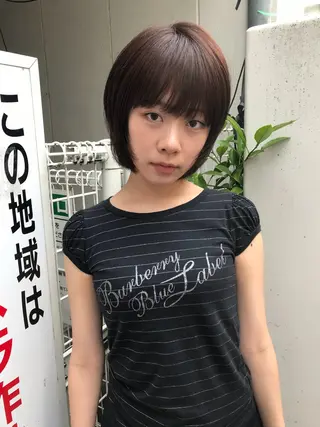 ミディアム 赤み消しカラー/ ナチュラル/トモキのヘアスタイル