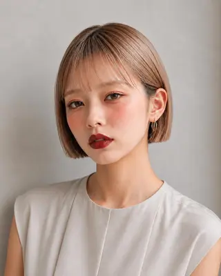 ミディアム カラーモデル募集☆ 小園彩夏のヘアスタイル