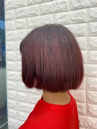 カラー 韓国ヘア レイヤーカットのヘアスタイル