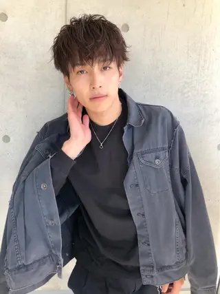 ミディアム カラー ヘアアレンジ 【公式】メンズ専門 🔥BLUCK渋谷店のヘアスタイル