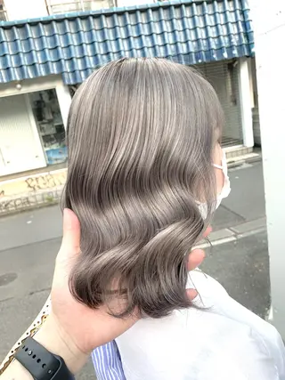 ミディアム 🩷色気可愛い🩷 透明感カラー🩷のヘアスタイル