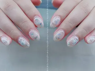 ネイル HOSHINO NAIL_長さだしのネイルデザイン