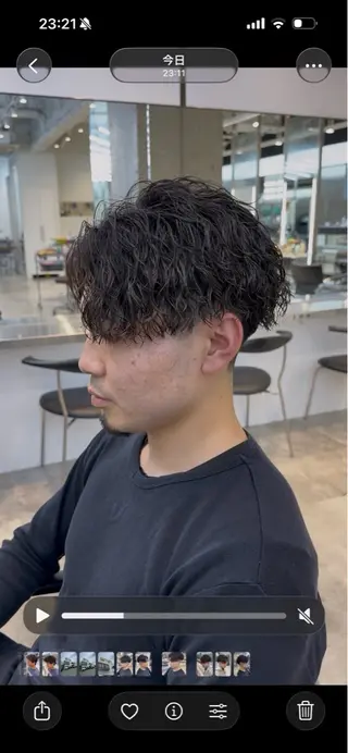 パーマ メンズ fifth park 六反穂 龍介のヘアスタイル