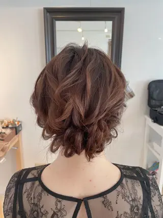 ミディアム カラー パーマ ヘアアレンジ メンズ キッズ ネイル マツエク・マツパ アイブロウ ヘアメイク10年から 美容師💄Anriのヘアスタイル