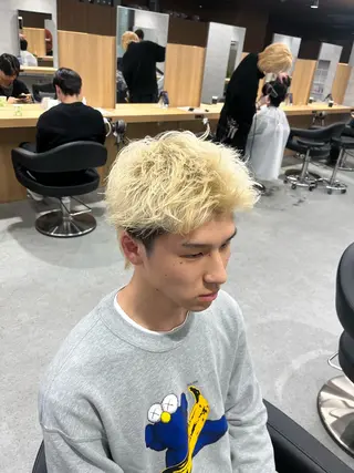 ショート カラー パーマ メンズ 🔥メンズ 特化🔥菊水皐暉🔥のヘアスタイル