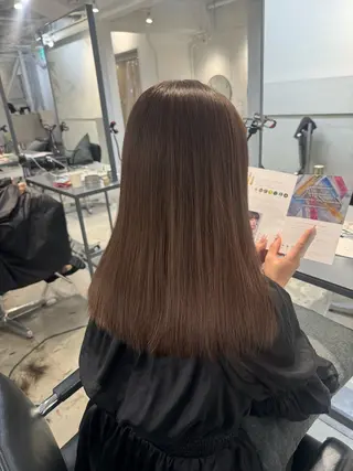 セミロング 新宿/顔周りカット +レイヤー＝しずく♩のヘアスタイル
