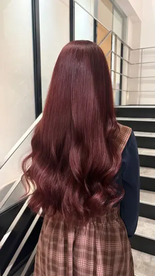 ロング カラー 🎀ブリーチなし ピンク🎀sakiのヘアスタイル